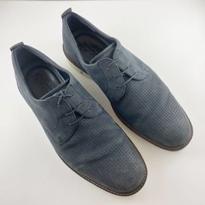 ECCO  Jeremy Perforated Navy Nubuck Tie Oxford Men’s size EUR 45 US 11